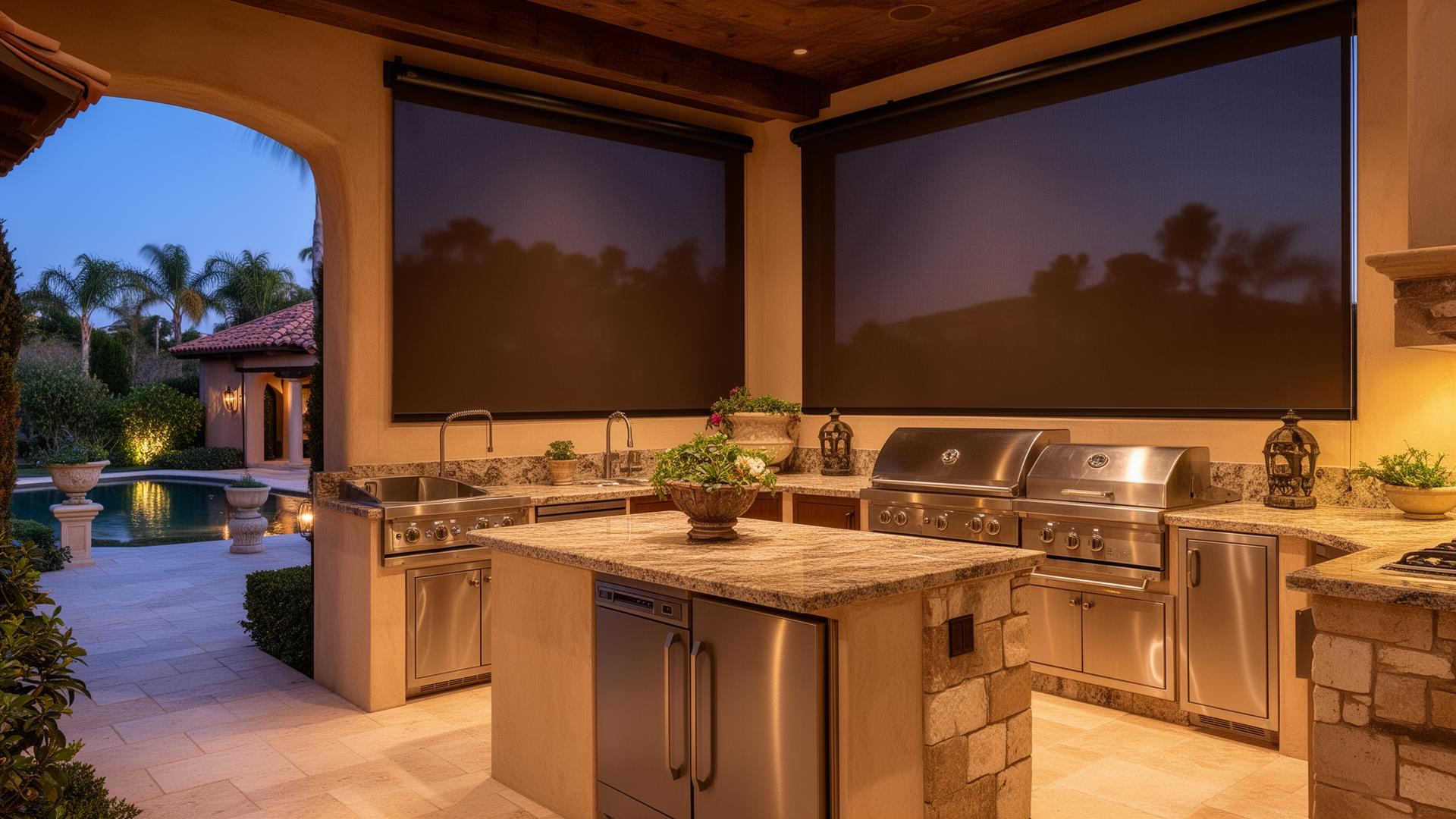 Protecting Your Rancho Santa Fe Outdoor Kitchen with Motorized Screens ...